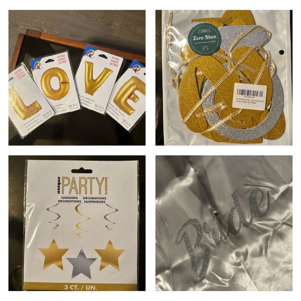 Gold & Silver / Bachelorette Party / Decorations / Bride to Be